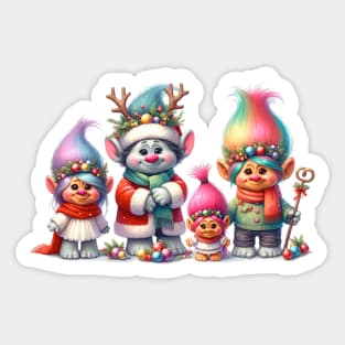 Merry Troll Christmas Sticker